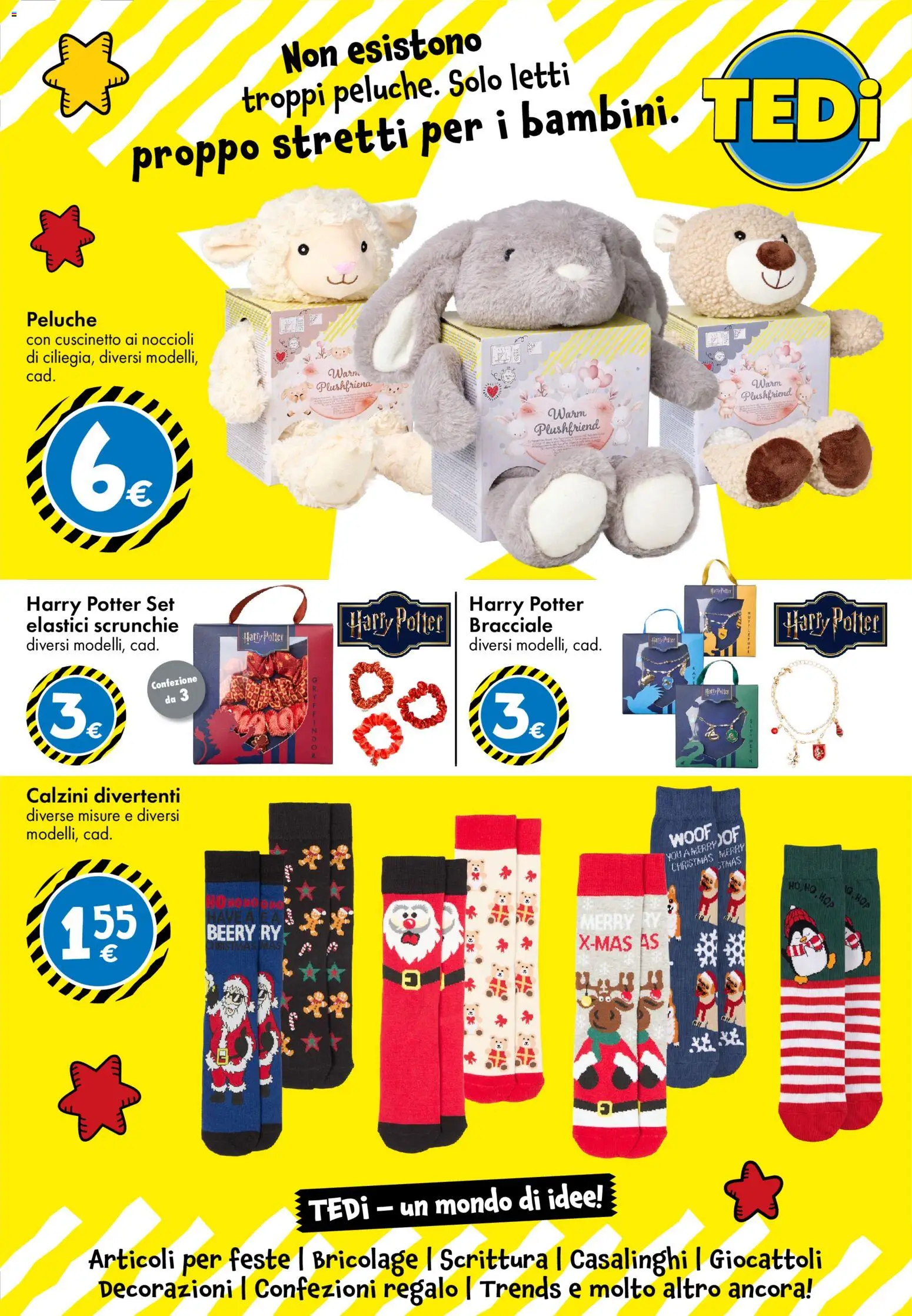 Anteprima dell'opuscolo TEDi volantino dal negozio TEDi valido da 23/10/2026 - Giocattoli, Peluche, Bracciale, Calzini, Decorazioni, Elastici