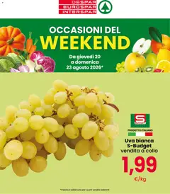 Anteprima dell'opuscolo Interspar volantino Weekend dal negozio Interspar valido da 20/08/2026