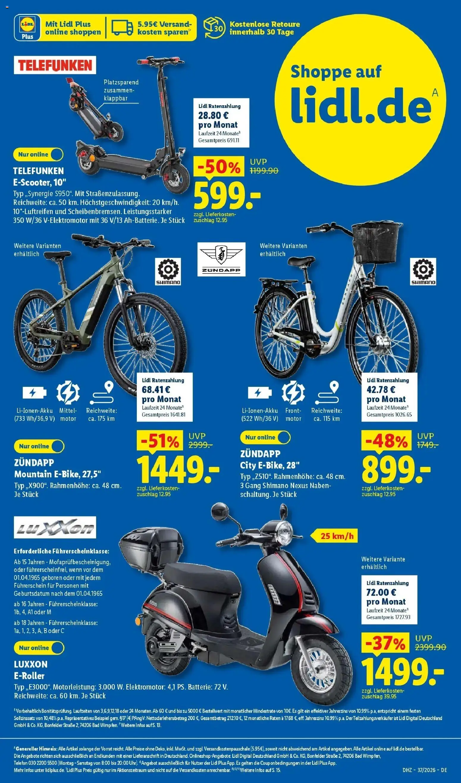 Vorschau von dem Prospekt des Geschäftes Lidl, gültig ab dem 07.09.2026 - Telefon, Batterie, Bad, E-Bike, E-Scooter