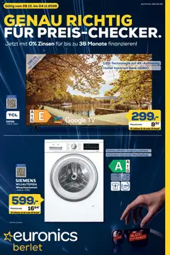 Vorschau von dem Prospekt des Geschäftes Euronics, gültig ab dem 29.10.2026