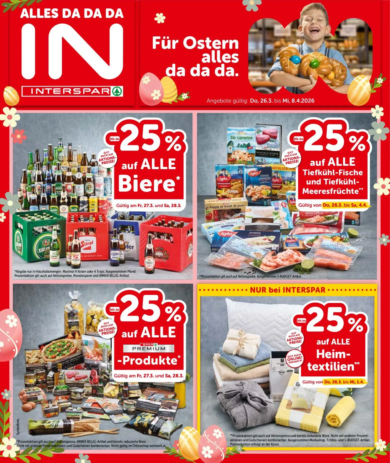 Vorschau der Angebote: Interspar Interspar Flugblatt - Tirol gültig ab 26.03.2026 - Meeresfrüchte