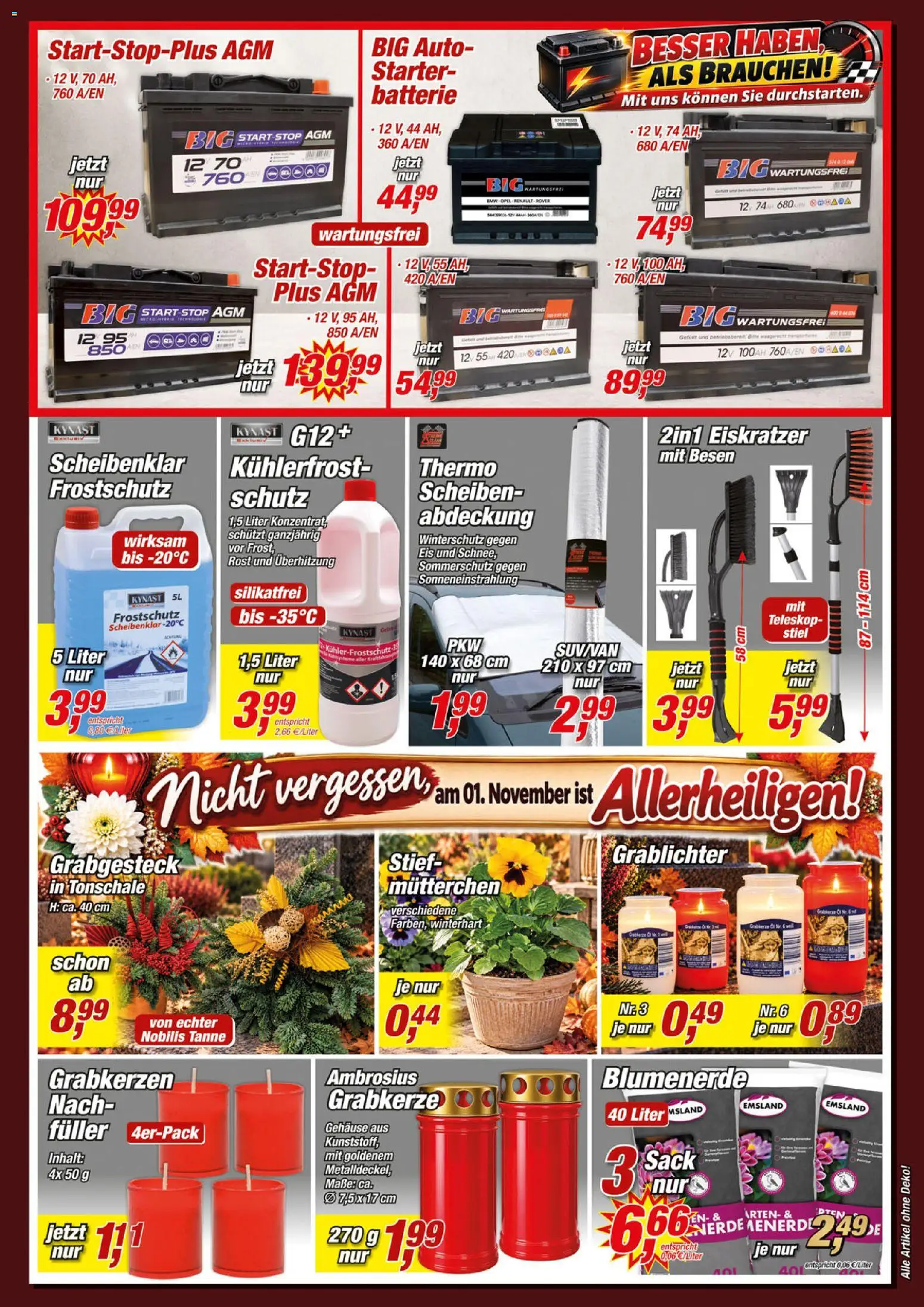 Vorschau von dem Prospekt des Geschäftes Posten Börse, gültig ab dem 24.10.2026 - Eis, Batterie, Blumenerde