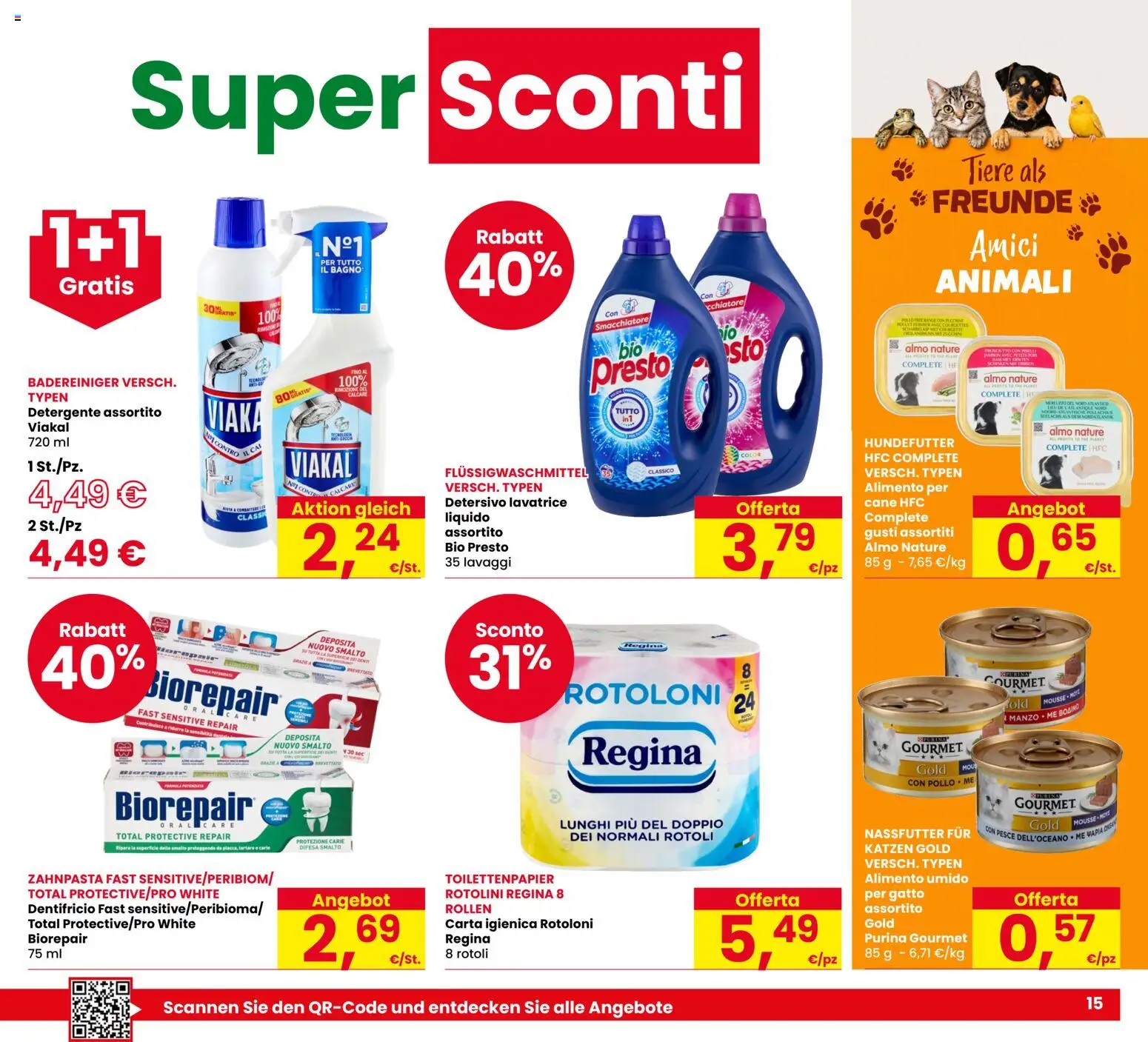 Anteprima dell'opuscolo Eurospar volantino Bolzano dal negozio Eurospar valido da 29/10/2026 - Pesce, Lavatrice, Bagno, Pollo, Carta igienica, Dentifricio, Detergente, Smacchiatore
