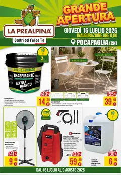 Anteprima dell'opuscolo La Prealpina volantino Apertura Pocapaglia dal negozio La Prealpina valido da 16/07/2026