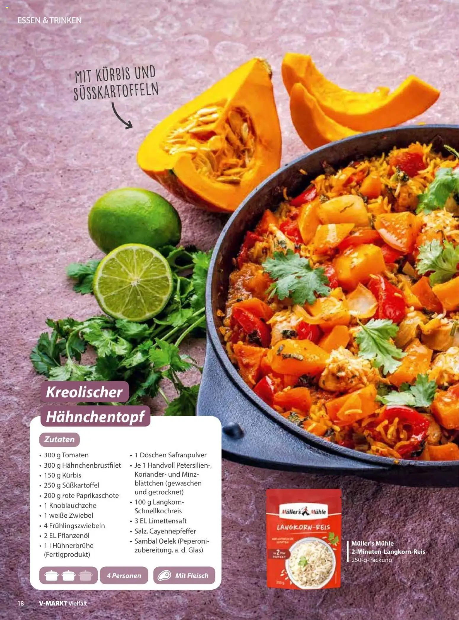 Vorschau von dem Prospekt des Geschäftes V-Markt, gültig ab dem 01.09.2026 - Kürbis, Fleisch, Mühle, Tomaten, Hühnerbrühe