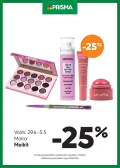 Kaupan Prisma Prisma tarjoukset Moira-meikit esikatselu, voimassa 29/04/2026