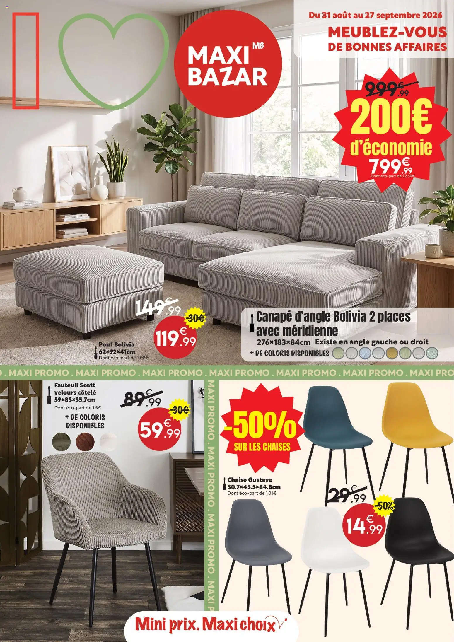 Prévisualisation de Maxi Bazar catalogue du magasin Maxi Bazar formulaire valide 31/08/2026