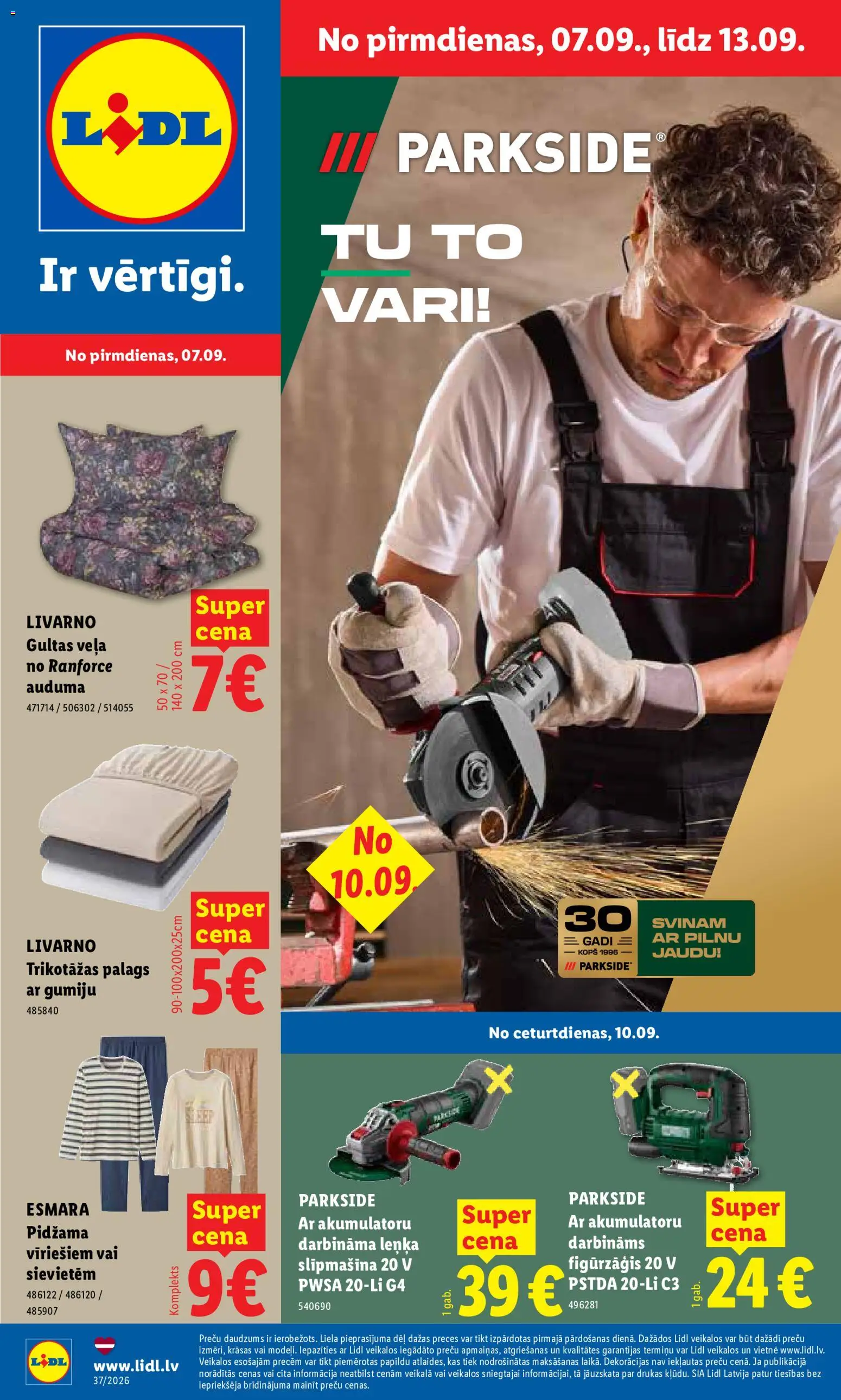 Skatīt Lidl akciju bukletu, derīgs no 07.09.2026.