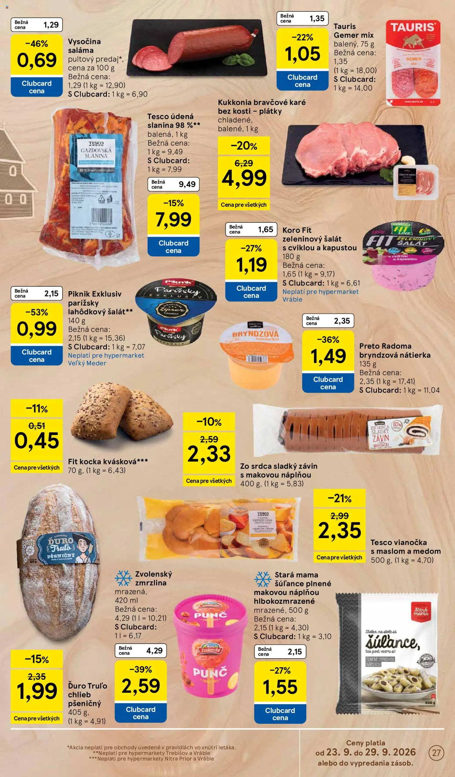 Náhľad Tesco letáku platného od 23.09.2026