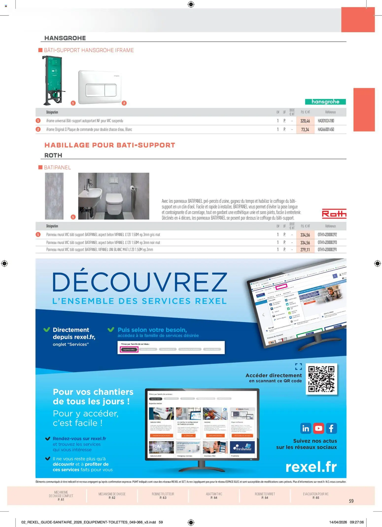 Prévisualisation de Rexel - Brochure Sanitaire du magasin Rexel formulaire valide 20/04/2026 - Robinet