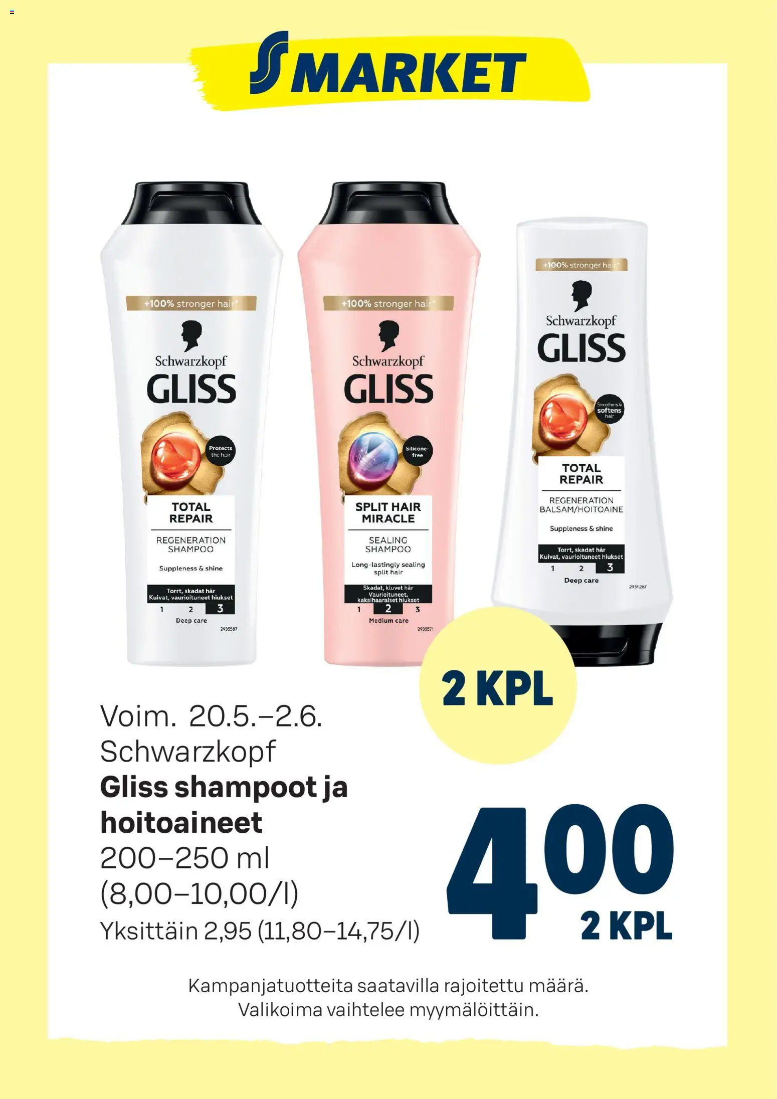 Kaupan S-market S-market tarjoukset Gliss esikatselu, voimassa 20/05/2026