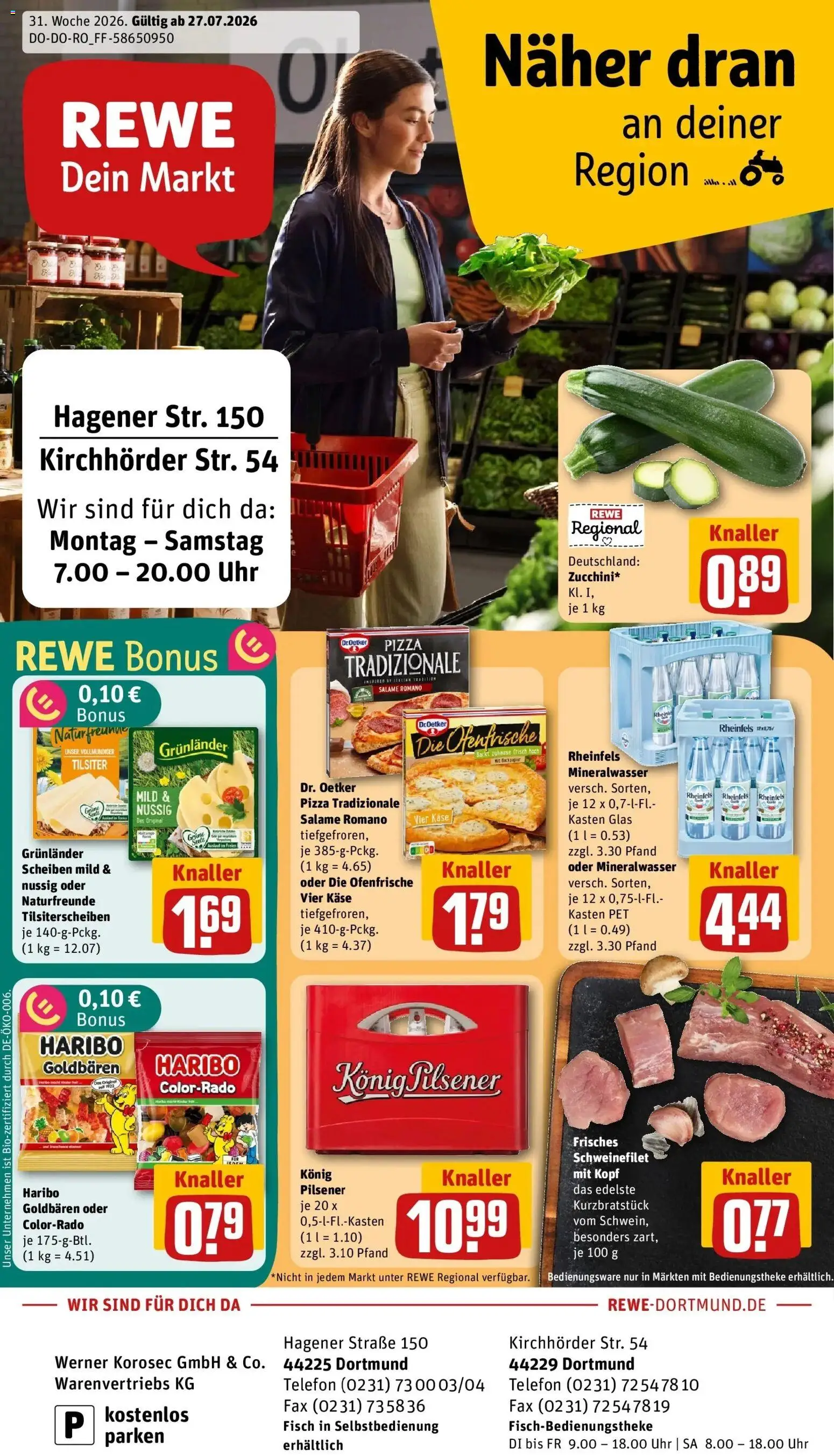 Vorschau von dem Prospekt des Geschäftes Rewe, gültig ab dem 27.07.2026