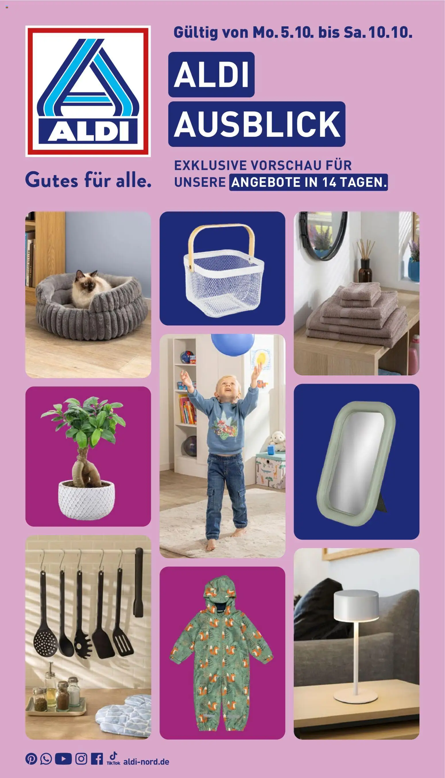 Vorschau von dem Prospekt des Geschäftes Aldi, gültig ab dem 05.10.2026
