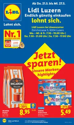 Vorschau des Merkblatts Lidl aktionen Neueröffnung Luzern vom Shop Lidl gültig von 21.05.2026 bis 27.05.2026