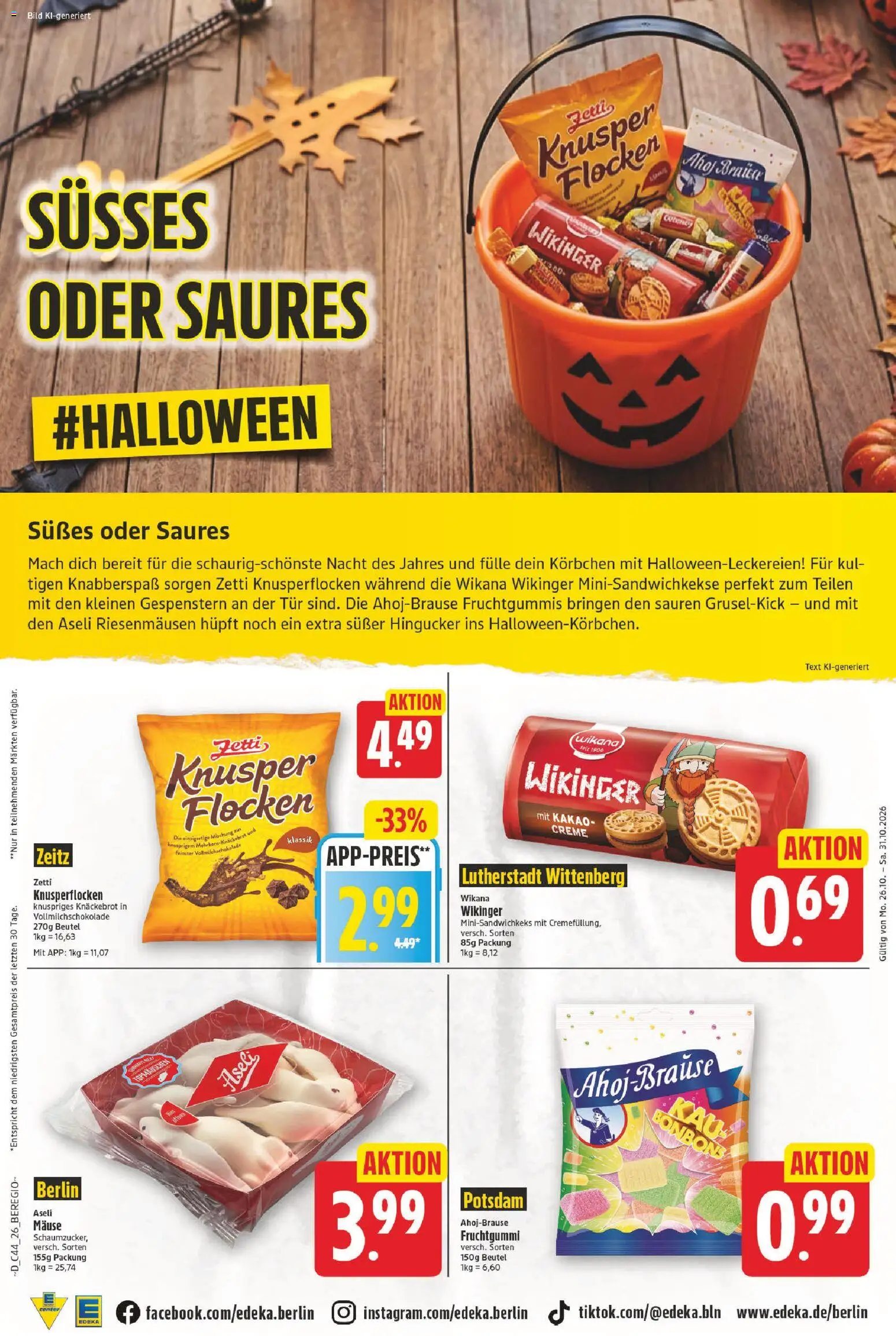 Vorschau von dem Prospekt des Geschäftes E center, gültig ab dem 26.10.2026 - Tür, Creme, Flocken