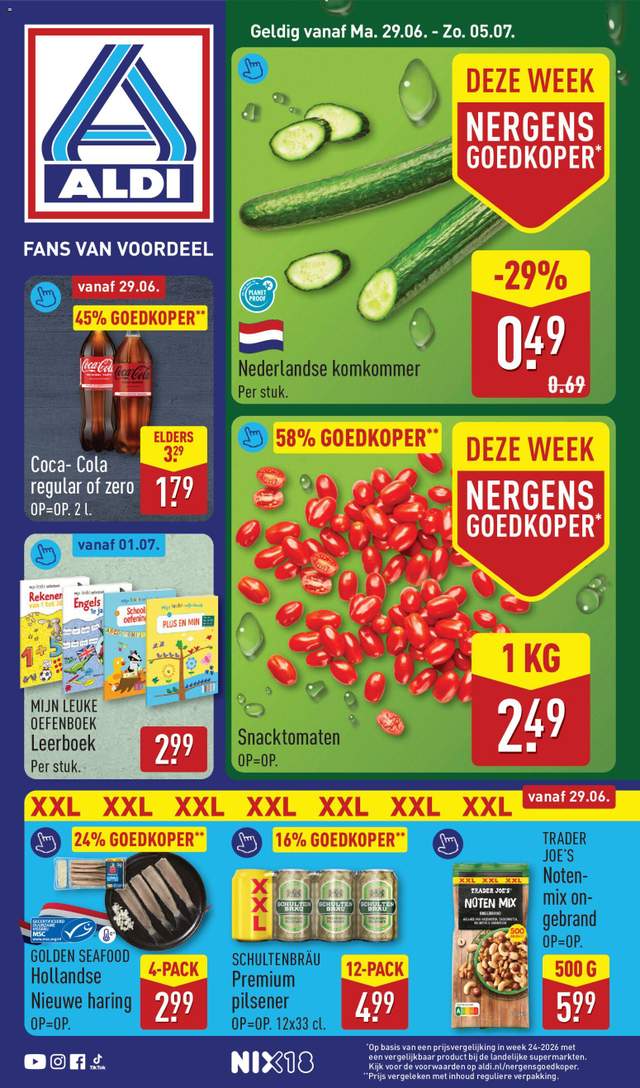 Nieuwe Aldi folder vanaf 29-06