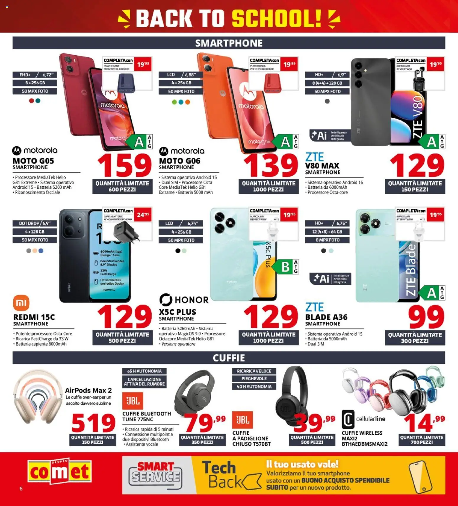 Anteprima dell'opuscolo Comet volantino dal negozio Comet valido da 10/09/2026 - Airpods, Smartphone, Power bank, Batteria, Caricabatterie, Cuffie, Auricolari