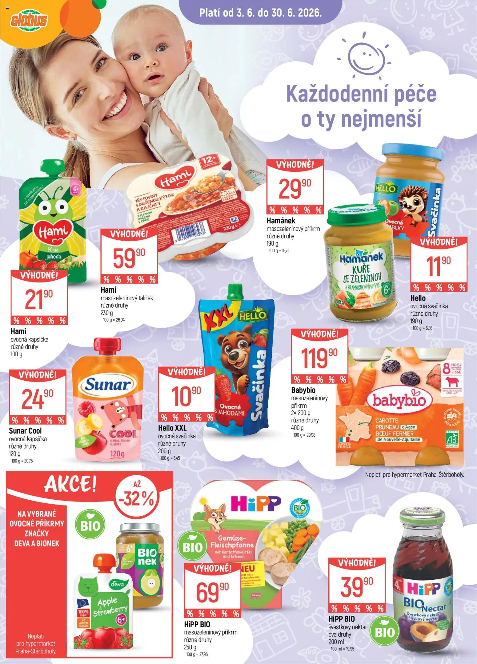 Náhled nabídky: Globus Globus leták - Chomutov platný od 03.06.2026 - Apple, Těstoviny, Sunar, Příkrmy, Ovocná kapsička, Hamánek, Příkrm, Ovocné příkrmy