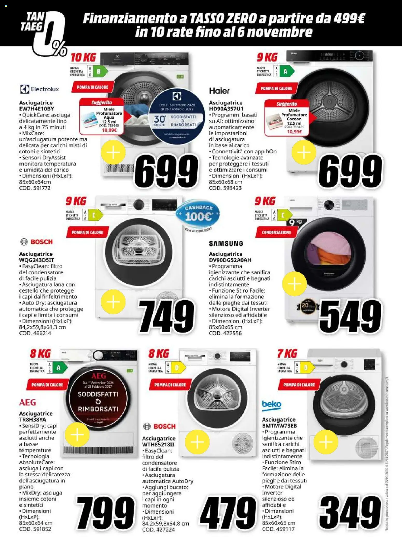 Anteprima dell'opuscolo Media World Black Friday dal negozio Media World valido da 30/10/2026 - Samsung, Asciugatrice, Miele
