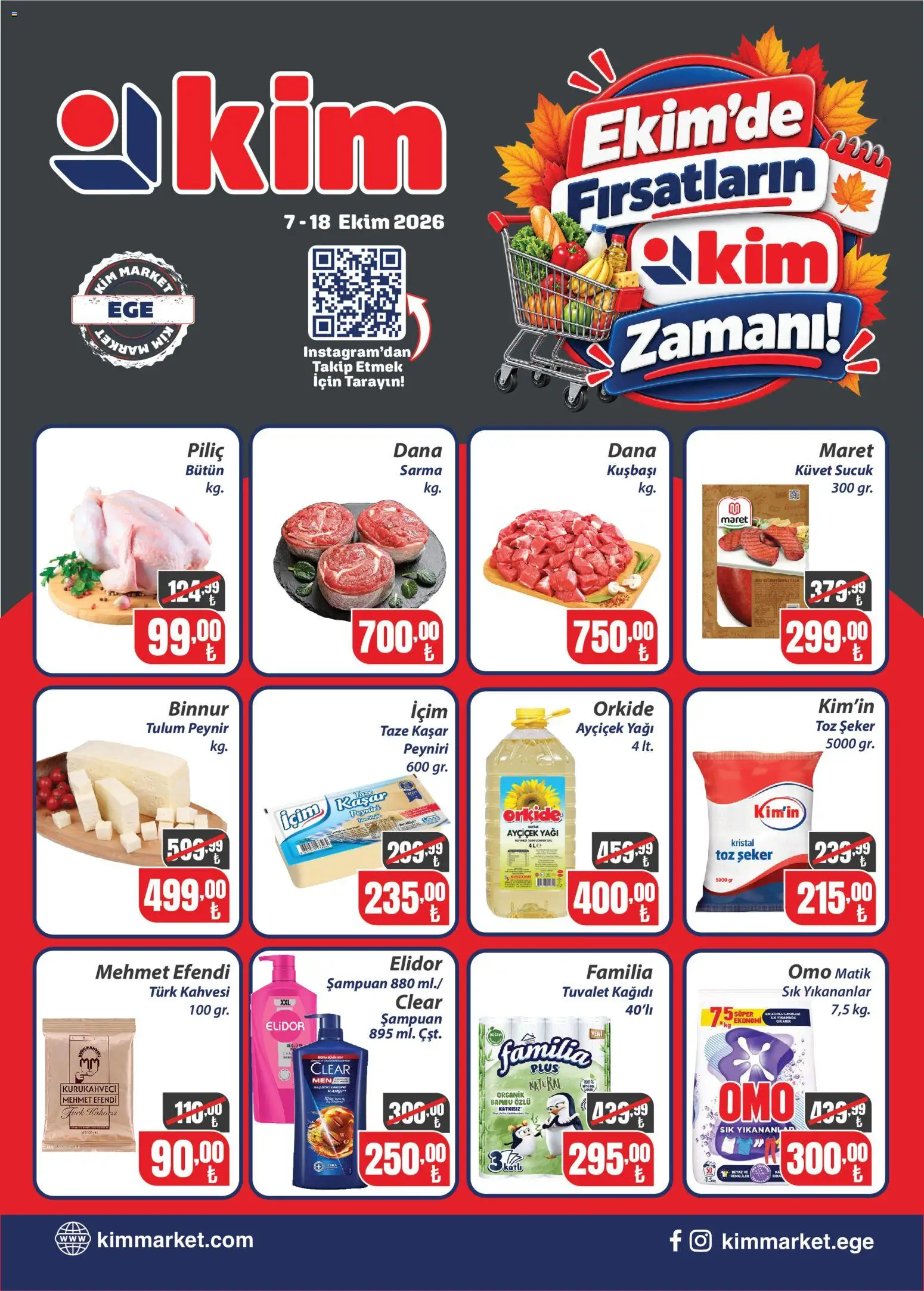 Kim Market Kim Market Katalog - Ege Insert 07.10.2026 - Broşürünün önizlemesi - Şeker, Peynir, Sucuk, Tuvalet, Şampuan, Tulum, Tuvalet kağıdı, Toz şeker