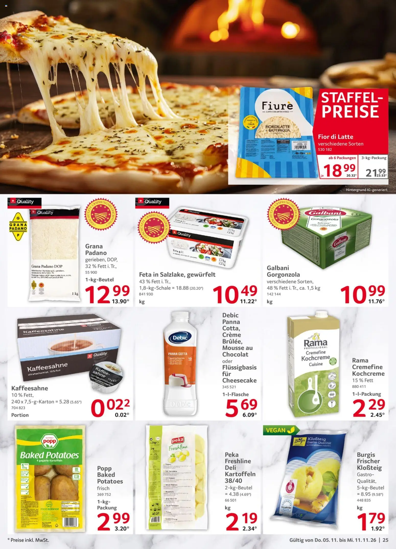 Vorschau von dem Prospekt des Geschäftes Selgros, gültig ab dem 05.11.2026 - Kaffee, Feta, Grana Padano, Sahne, Kartoffeln, Creme, Rama