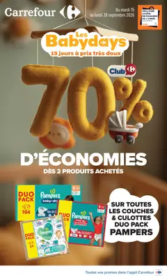 Prévisualisation de Carrefour les babydays du magasin Carrefour formulaire valide 15/09/2026