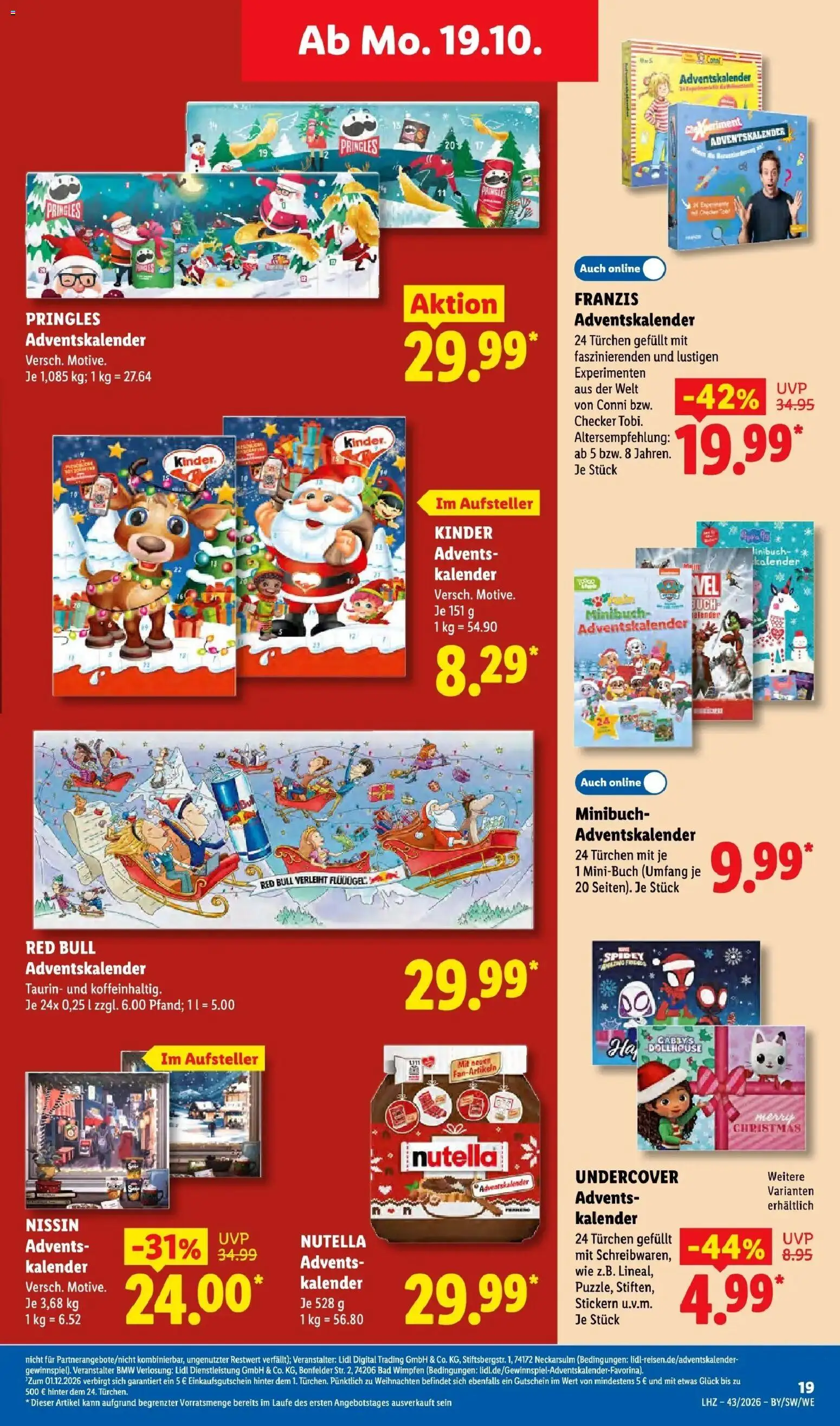 Vorschau von dem Prospekt des Geschäftes Lidl, gültig ab dem 19.10.2026