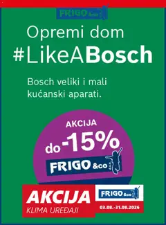 Pregled letka FRIGO & Co. Katalog trgovine FRIGO & Co. vrijedi od 03.08.2026