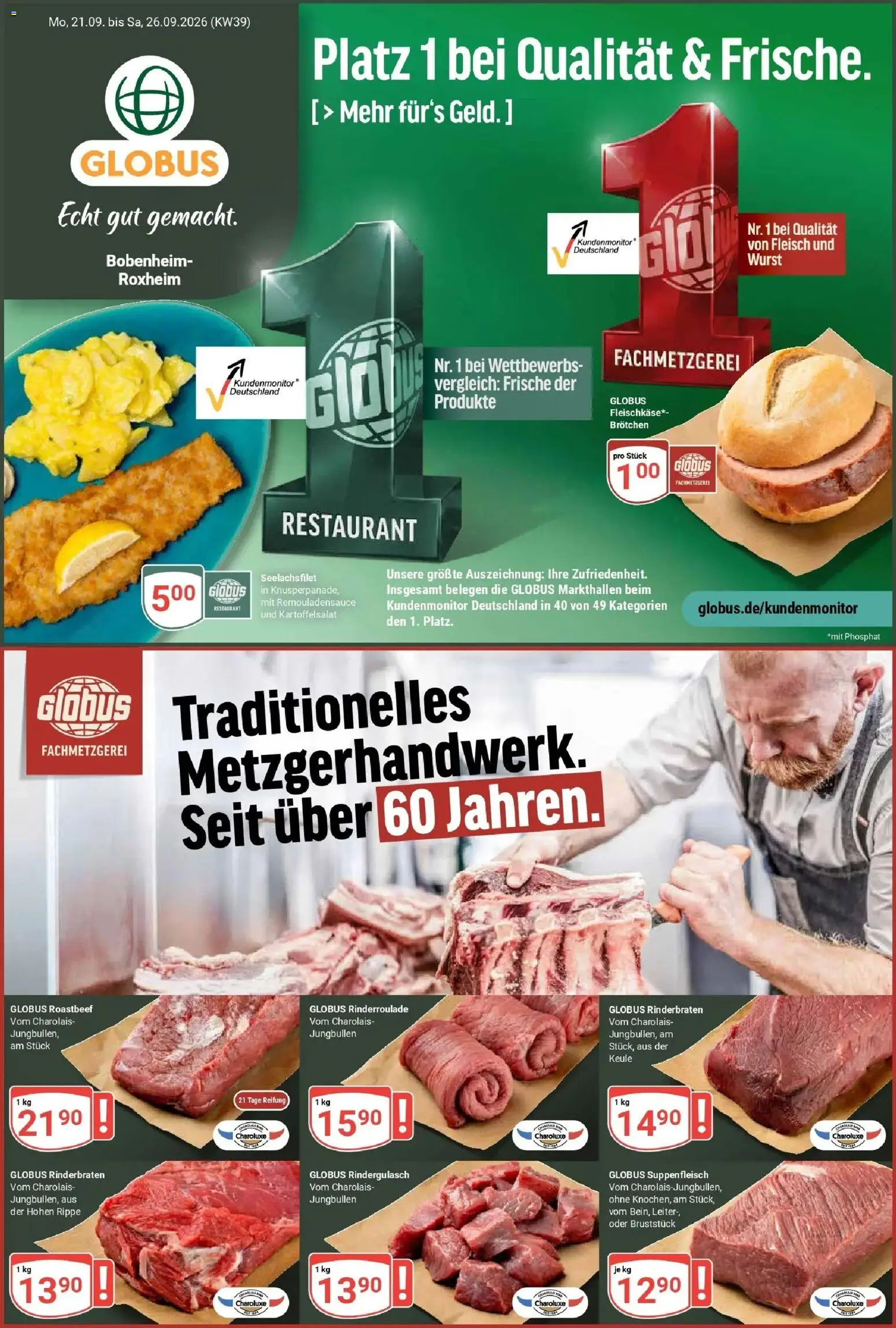 Vorschau von dem Prospekt des Geschäftes Globus, gültig ab dem 21.09.2026