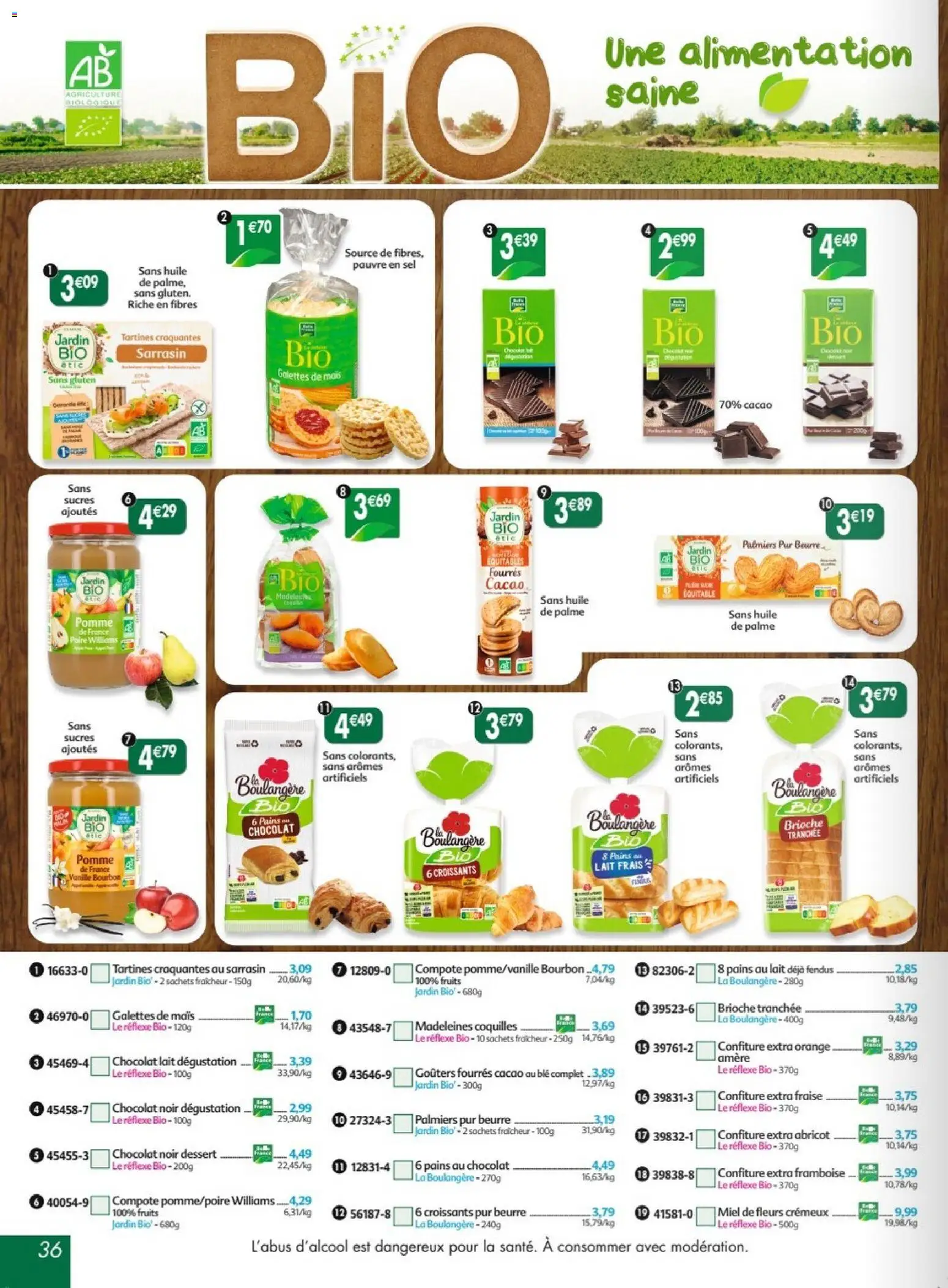 Prévisualisation de Maximo catalogue epicerie du magasin Maximo formulaire valide 26/10/2026 - Orange, Fleurs, Pomme, Framboise, Confiture, Huile, Bourbon, Brioche tranchée