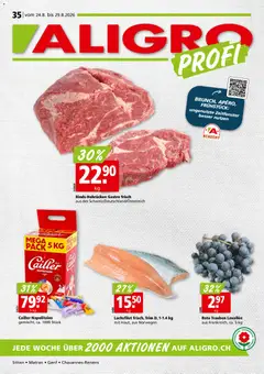 Vorschau des Merkblatts Aligro aktionen Chavannes, Matran, Genf, Sitten vom Shop Aligro gültig von 24.08.2026 bis 29.08.2026