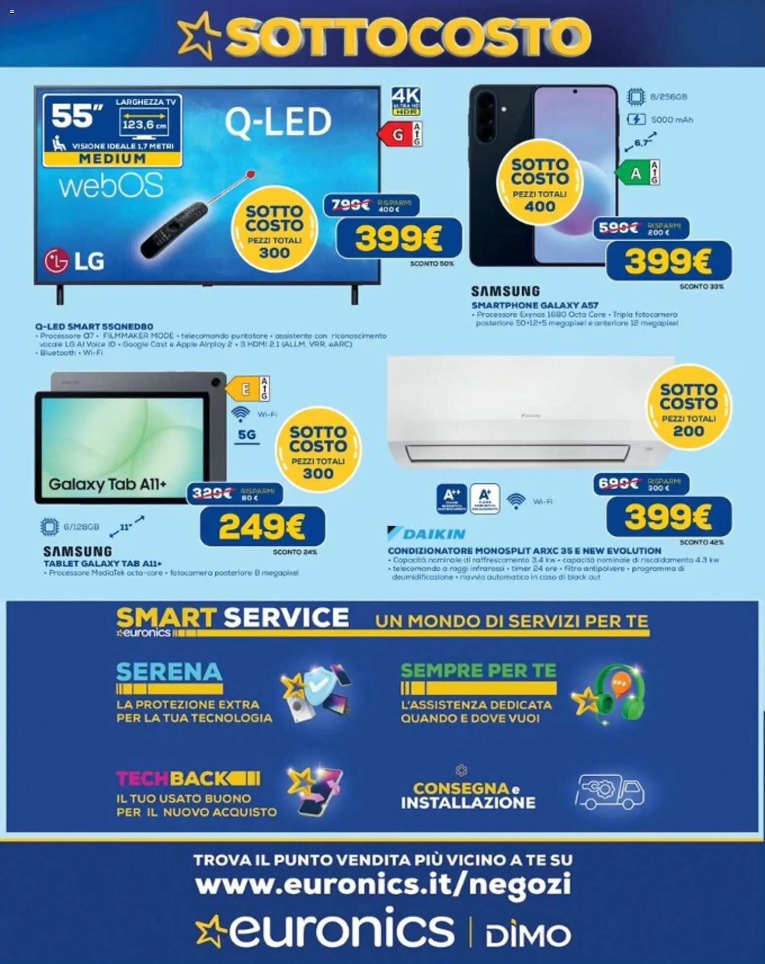 Anteprima dell'opuscolo Euronics volantino dal negozio Euronics valido da 10/09/2026 - Samsung, Smartphone, Condizionatore, TV, Tablet, Fotocamera, Telecomando, Tè