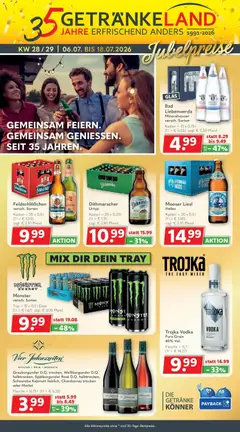 Vorschau von dem Prospekt des Geschäftes Getränkeland, gültig ab dem 06.07.2026