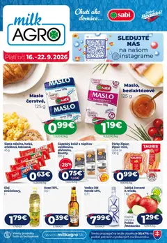 Náhľad Milk Agro letáku platného od 16.09.2026