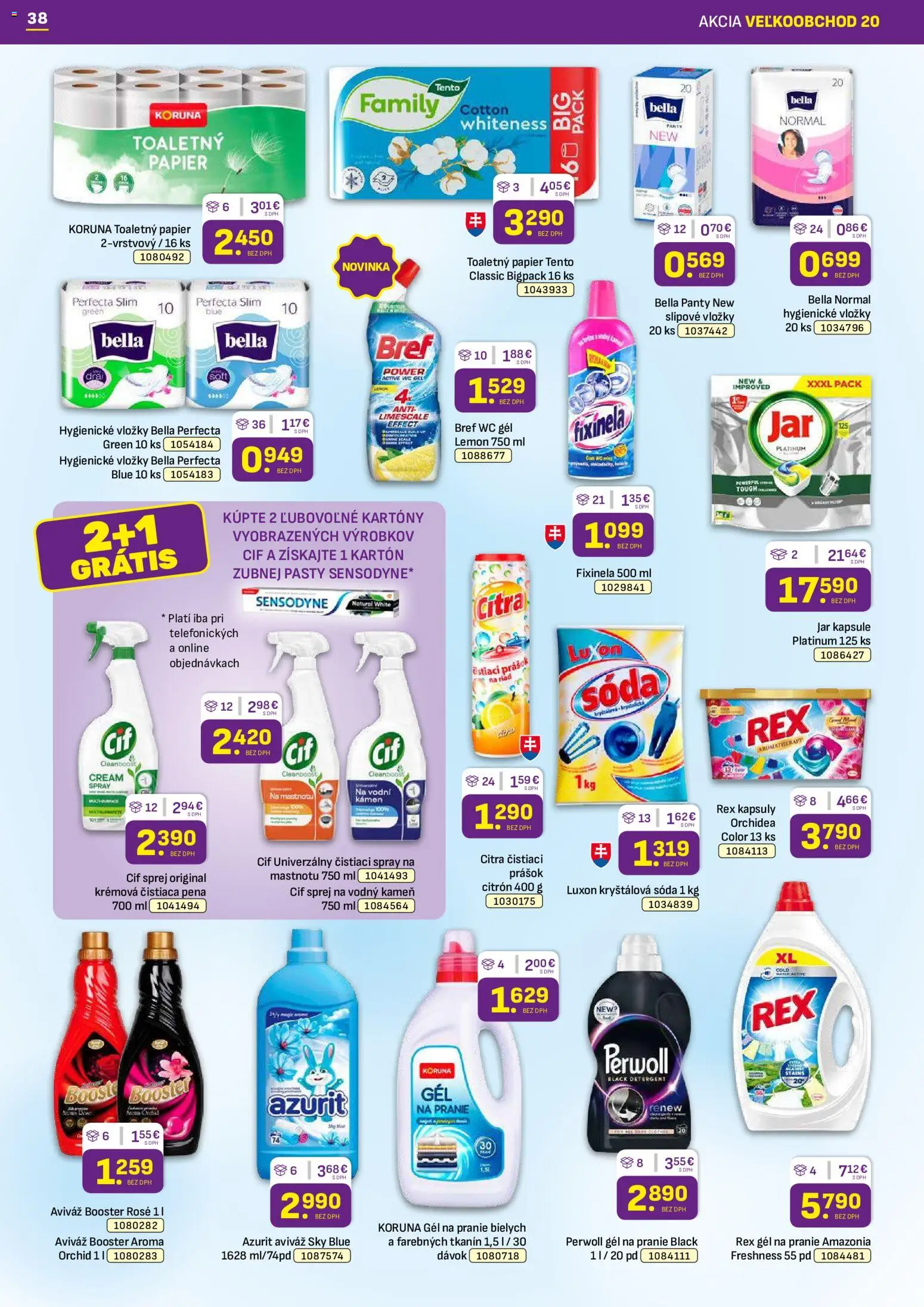 Náhľad Libex letáku platného od 05.10.2026 - Wc, Toaletný papier, Watch, Perwoll, Cif, Riad, Aviváž, Gél na pranie
