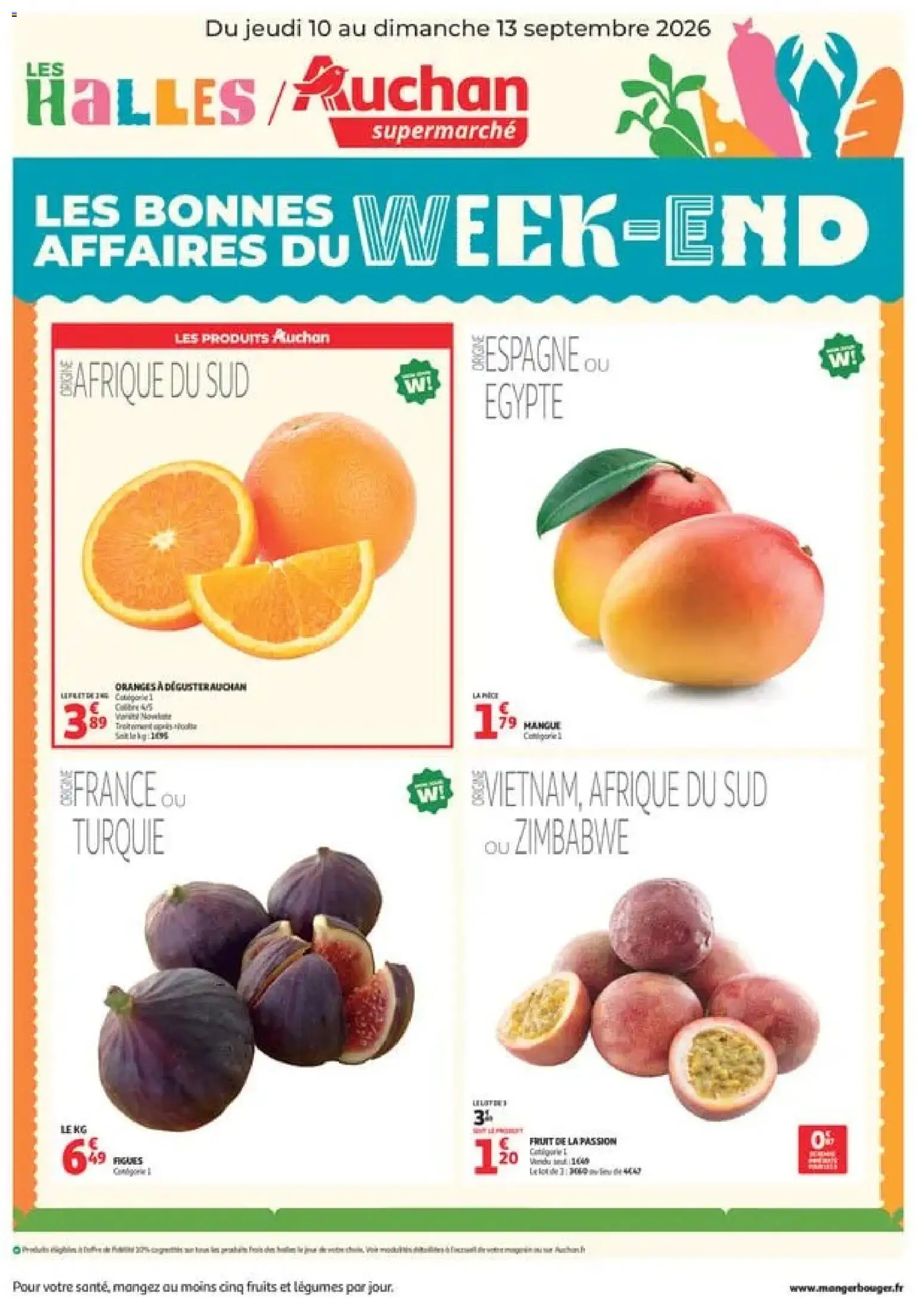 Prévisualisation de Auchan les bons plans du week-end dans votre super du magasin Auchan formulaire valide 10/09/2026