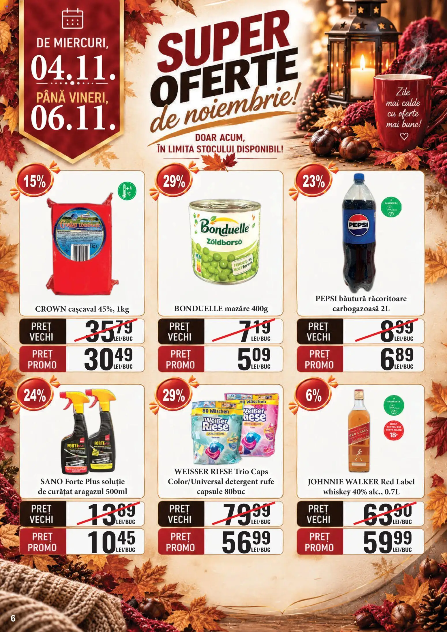 Previzualizarea de cataloage: CBA CBA Catalog C+C valabil de la 01.11.2026 - Pepsi, Whiskey, Cașcaval, Plus, Pește, Detergent, Mazăre, Bautura racoritoare