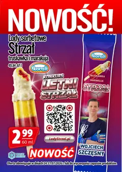 Pogląd gazetki "Prim Market promocja - Lody Strzał (Wojciech Szczesny) Koral" ze sklepu Prim Market ważnej od 24.07.2026
