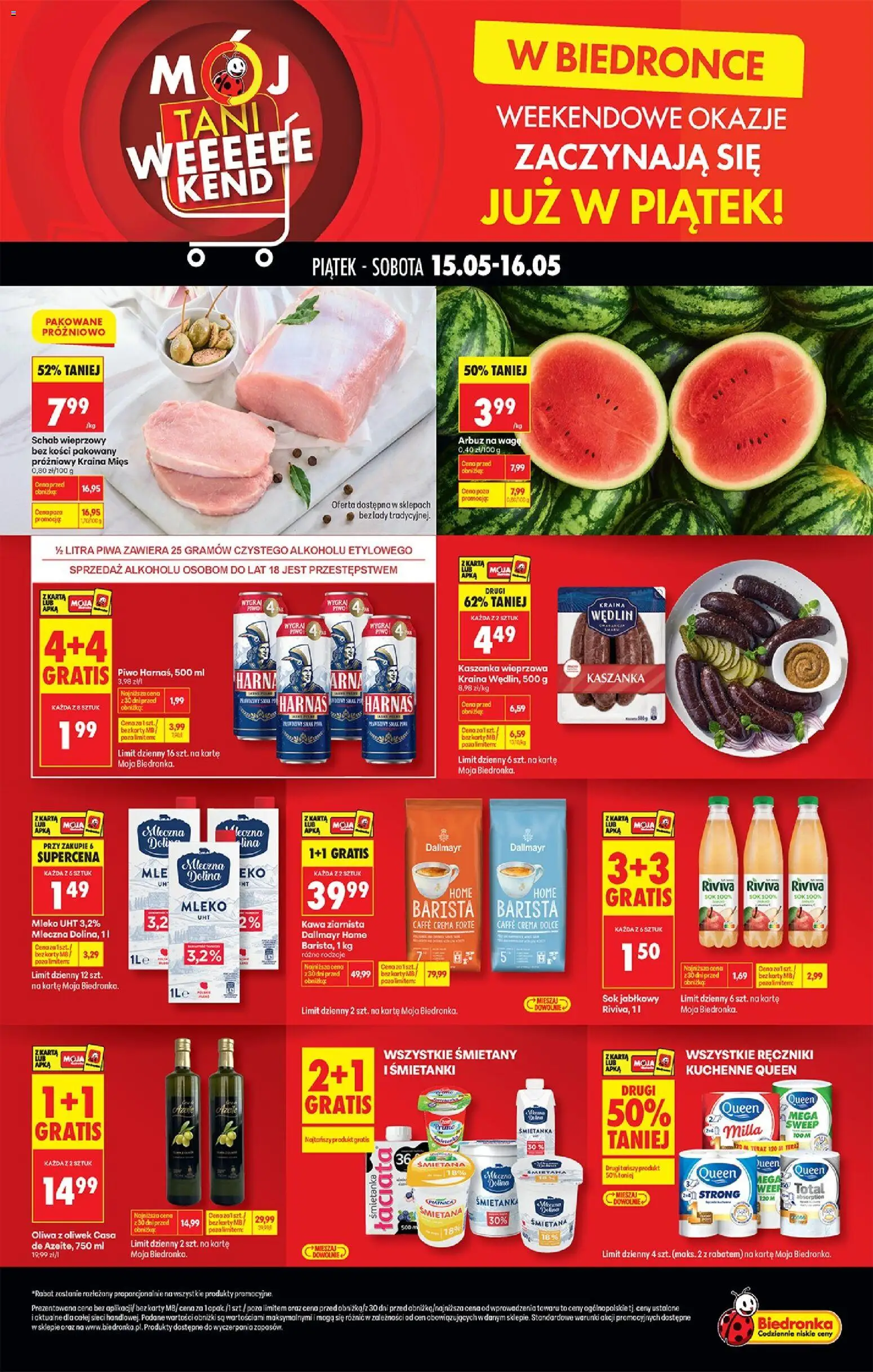 Pogląd gazetki "Biedronka gazetka - Tani weekend" ze sklepu Biedronka ważnej od 15.05.2026