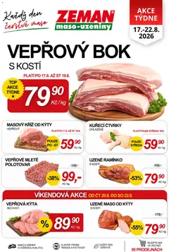 Náhled nabídky: Prodejny Zeman Prodejny Zeman leták - Akce týdne platný od 17.08.2026