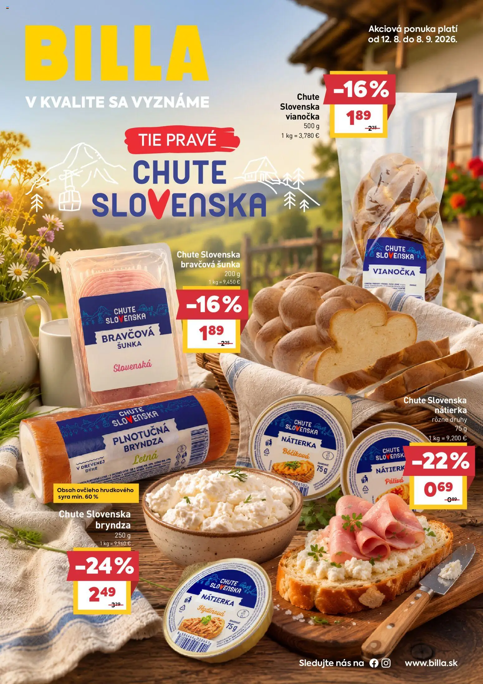 Náhľad Billa letáku platného od 12.08.2026