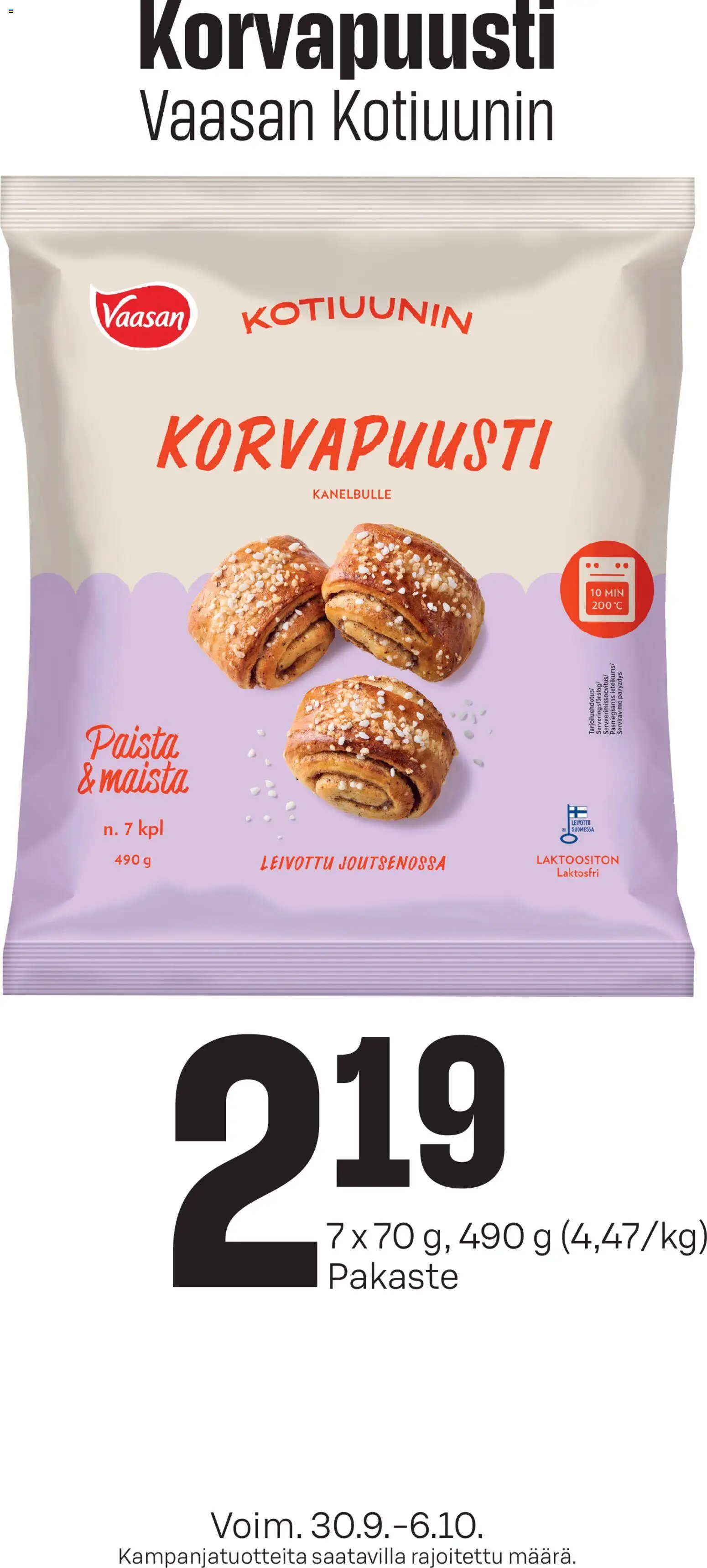 Kaupan Prisma Prisma Korvapuusti esikatselu, voimassa 30/09/2026