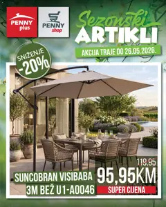 Pregled letka Penny Plus sezonski artikli trgovine Penny Plus vrijedi od 21.05.2026