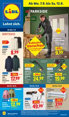 Vorschau von dem Prospekt des Geschäftes Lidl, gültig ab dem 07.09.2026