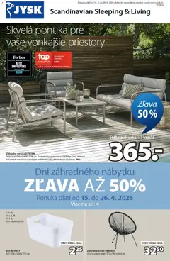 Náhľad JYSK letáku platného od 15.04.2026