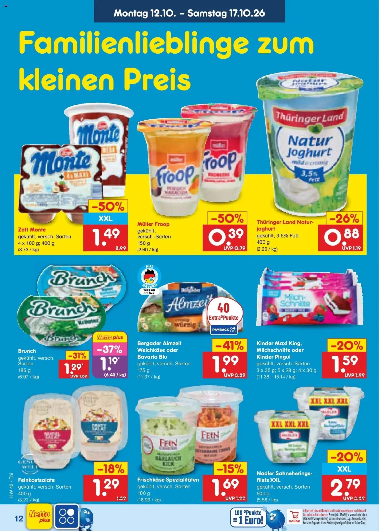 Vorschau von dem Prospekt des Geschäftes Netto Marken-Discount, gültig ab dem 12.10.2026 - Joghurt, Spezialitäten, Froop, Frischkase