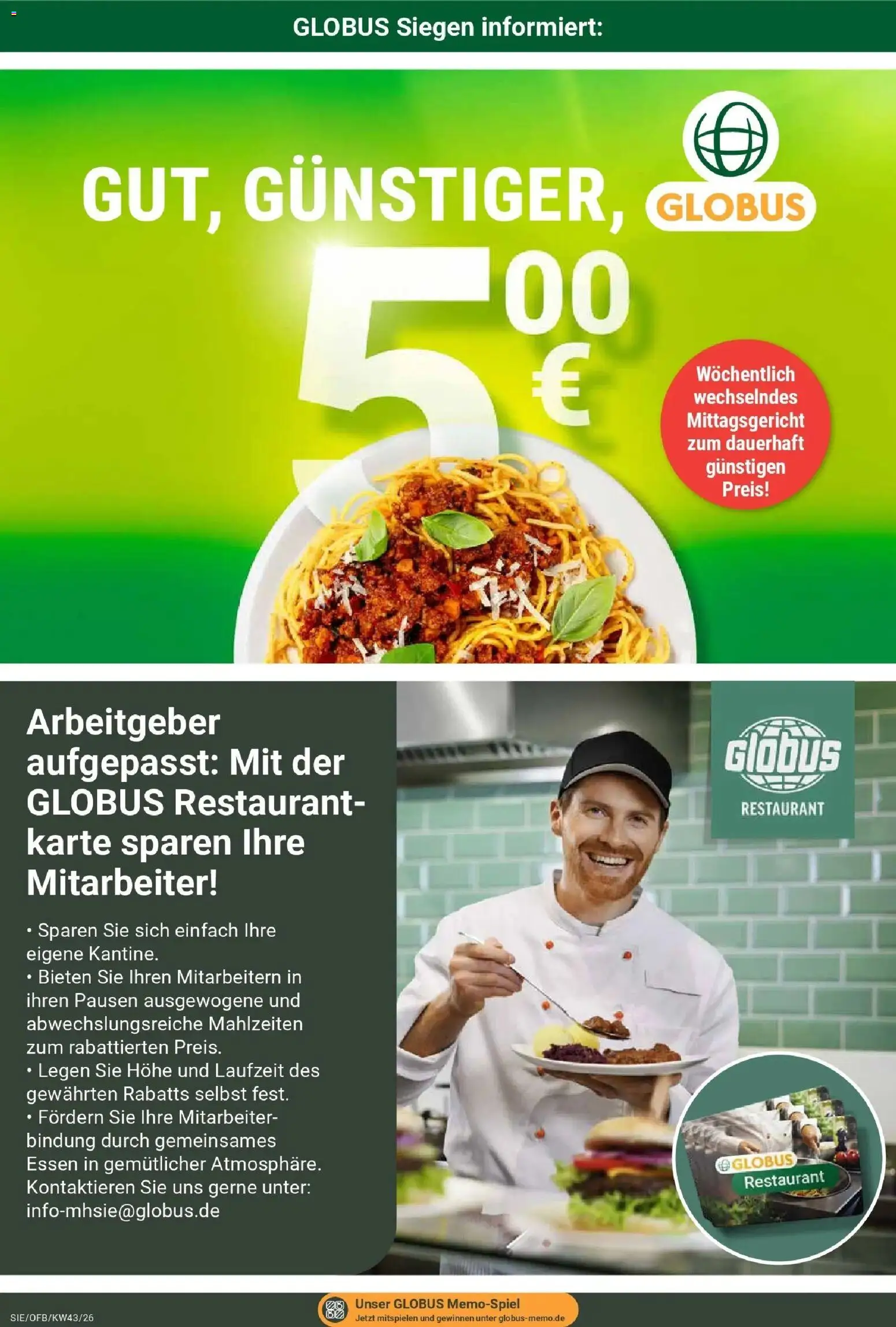 Vorschau von dem Prospekt des Geschäftes Globus, gültig ab dem 19.10.2026