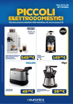 Anteprima dell'opuscolo Euronics volantino Piccoli Elettrodomestici dal negozio Euronics valido da 10/09/2026