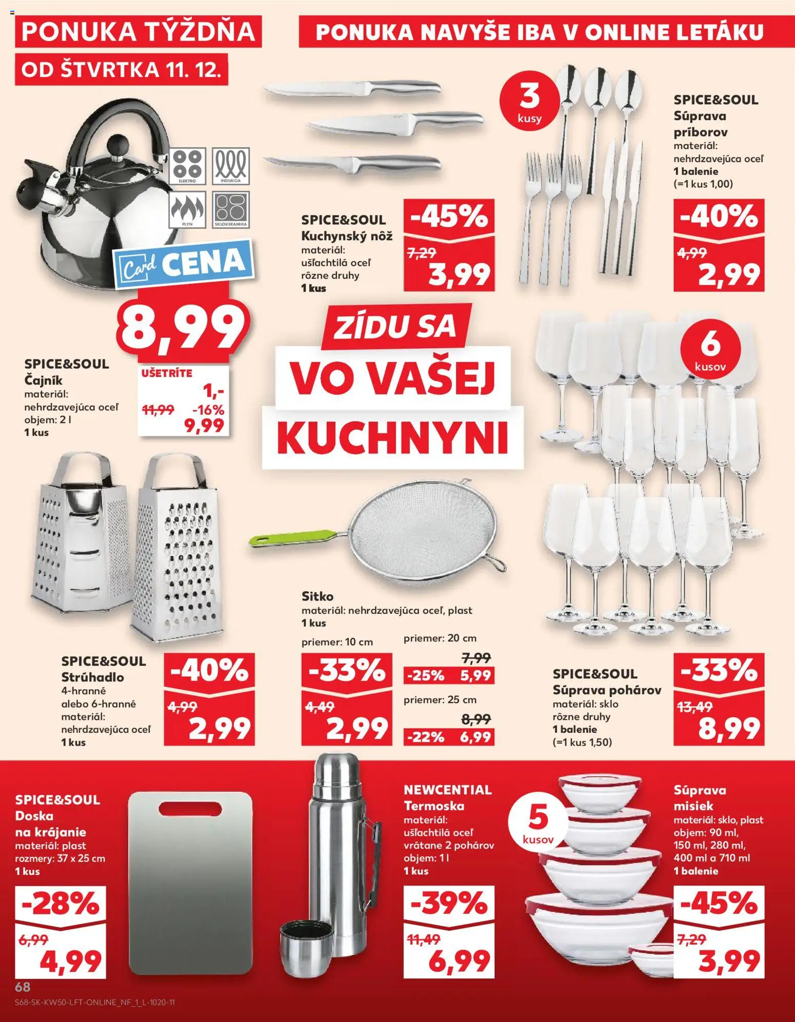 Náhľad Kaufland letáku platného od 11.12.2025 - Indukcia, Strúhadlo