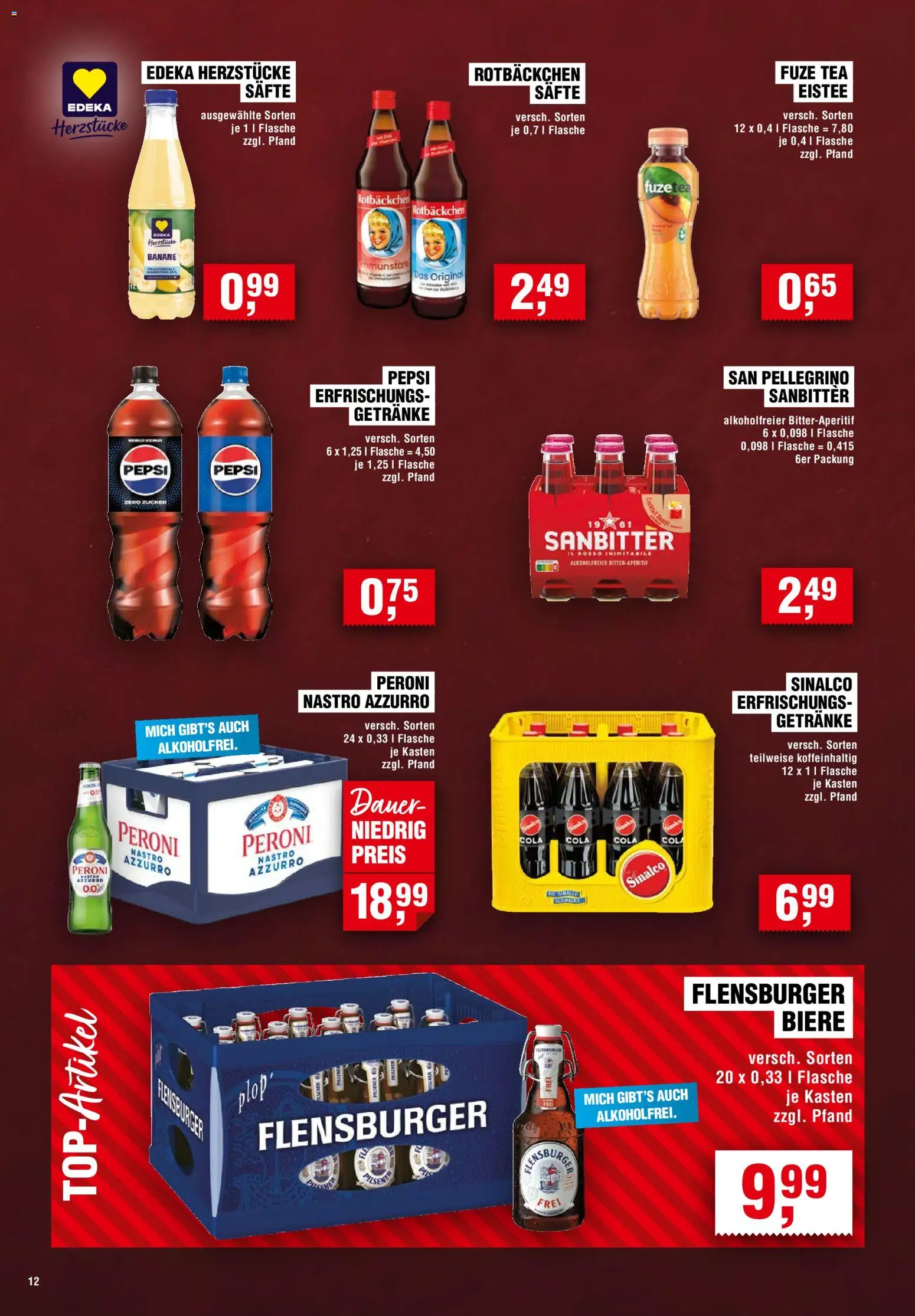 Vorschau von dem Prospekt des Geschäftes Handelshof, gültig ab dem 05.11.2026 - Flensburger, Cola, Pepsi, Fuze tea, Sinalco